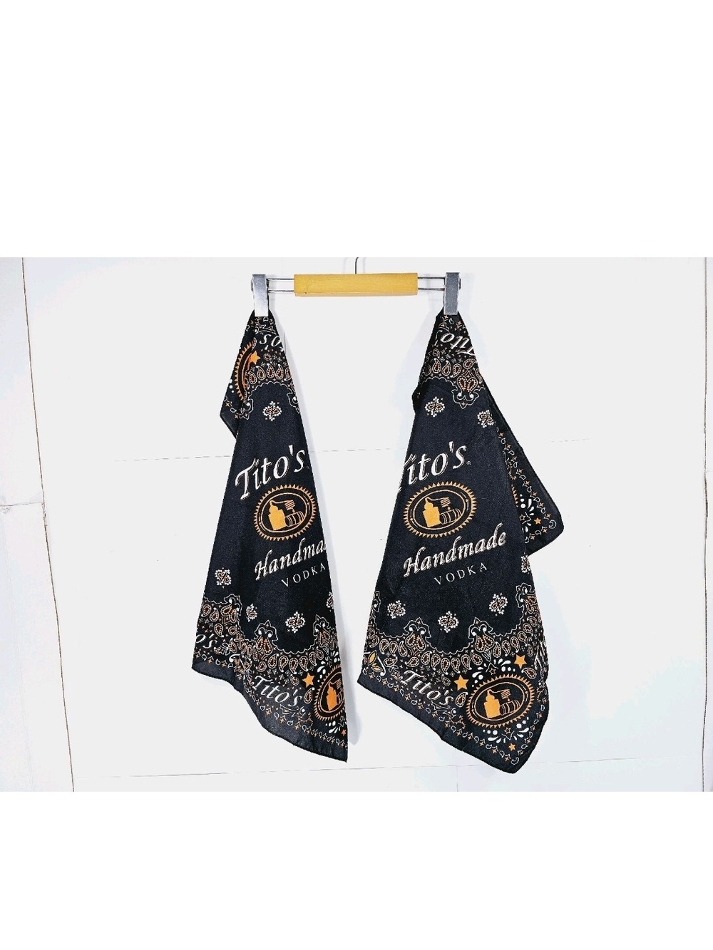 Titos Handmade Vodka Bandana Hankerchief Scarf Square x 2